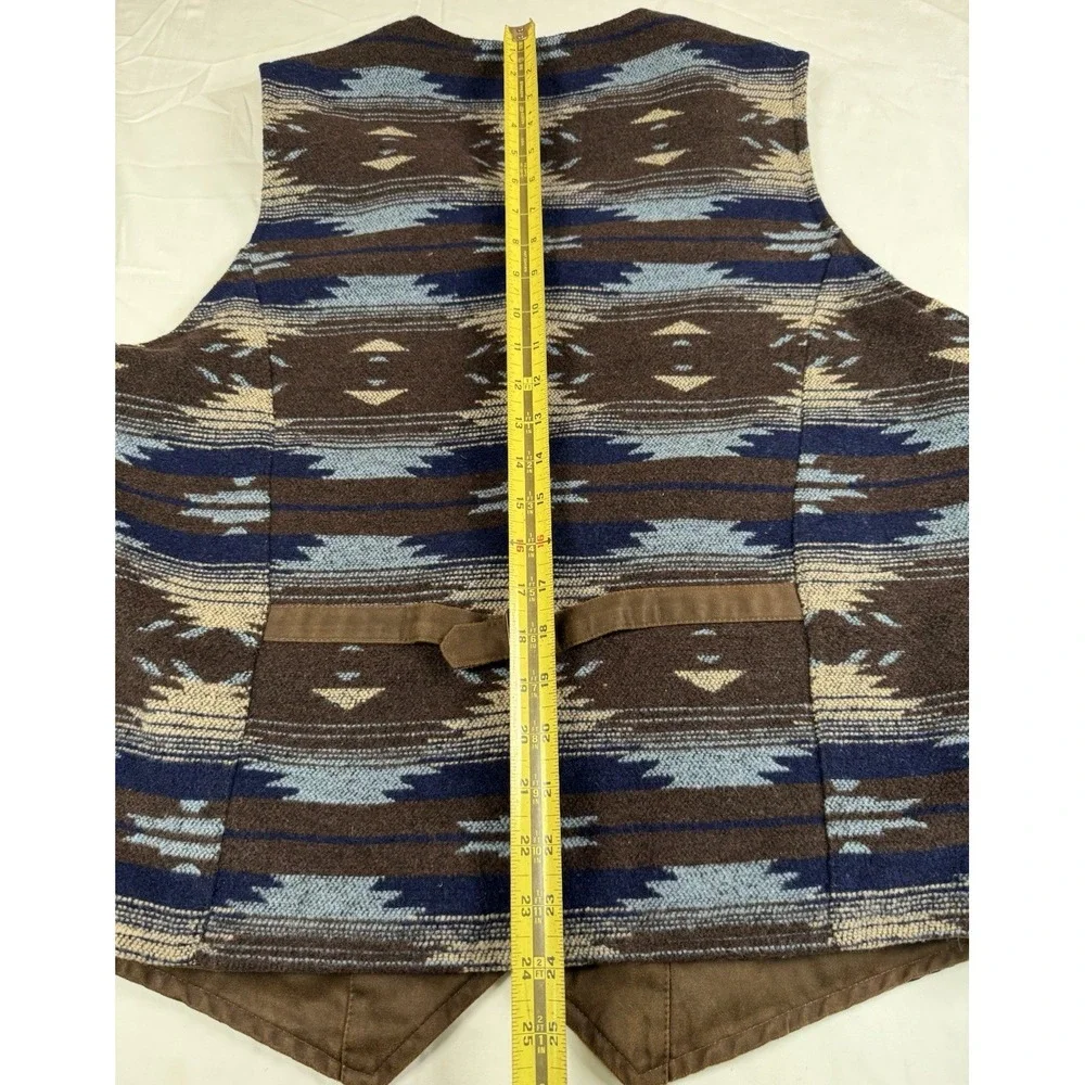 Outback‎ Trading Co Sebastian Aztec Back Snap Button Vest Cowboy Size Large New